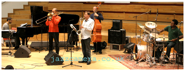 Dave Holland Quintet: Jason Moran, piano, Robin Eubanks, trombone, Chris Potter, saxes, Nate Smith, drums 